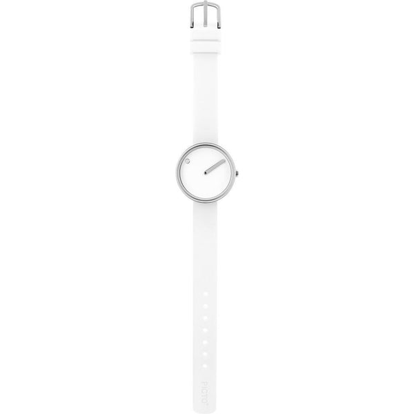 Rosendahl Picto 30mm White Analog Watch | Silver/White Silicone RD-43363