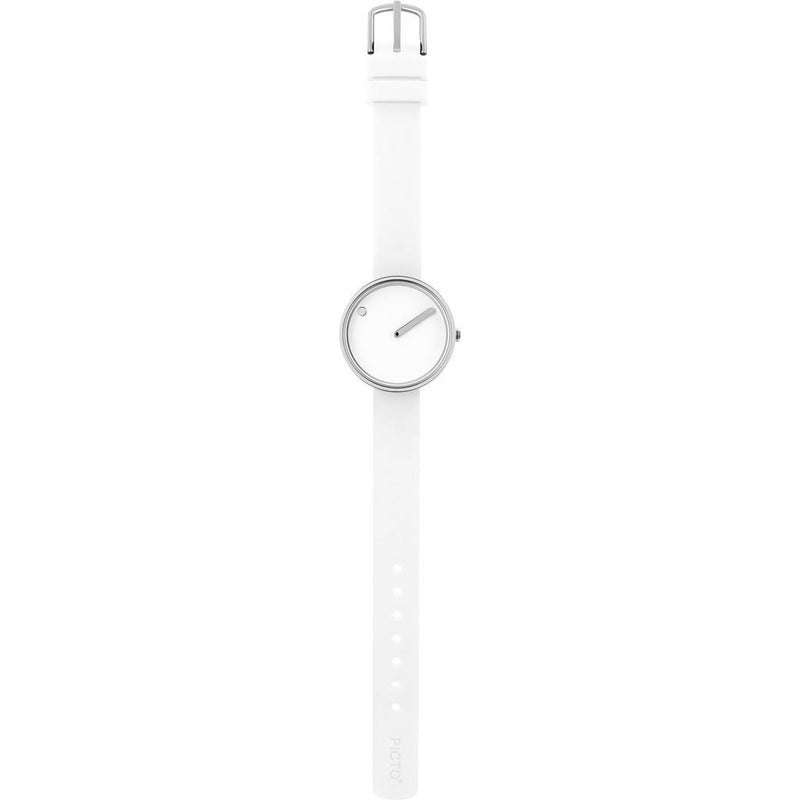 Rosendahl Picto 30mm White Analog Watch | Silver/White Silicone RD-43363
