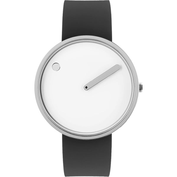 Rosendahl Picto 40mm White Analog Watch | Silver/Thunder Grey