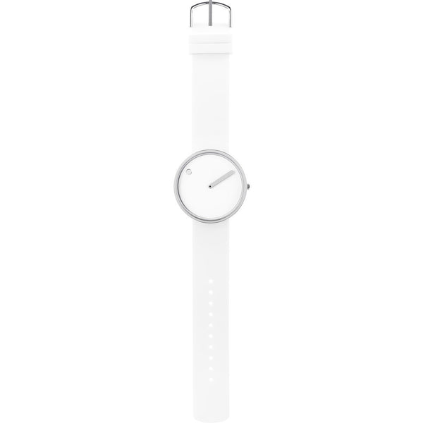 Rosendahl Picto 40mm White Analog Watch | Silver/White Silicone RD-43364