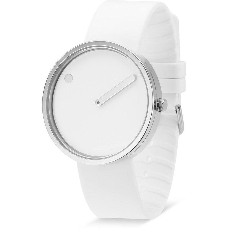 Rosendahl Picto 40mm White Analog Watch | Silver/White Silicone RD-43364