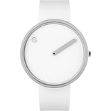 Rosendahl Picto 40mm White Analog Watch | Silver/White Silicone RD-43364