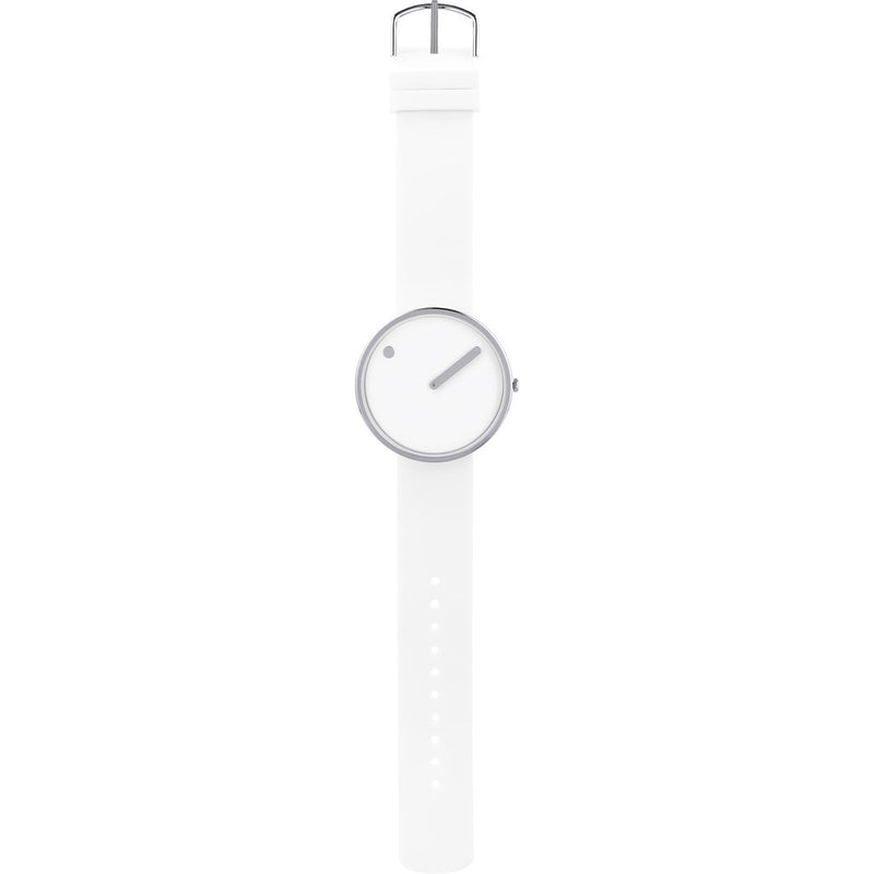Rosendahl Picto 45mm White Analog Watch | Silver/White Silicone RD-43365