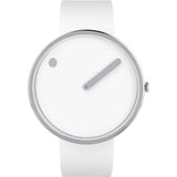 Rosendahl Picto 45mm White Analog Watch | Silver/White Silicone RD-43365