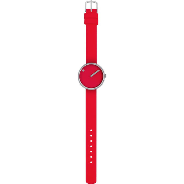 Rosendahl Picto 30mm Red Analog Watch | Silver/Red Silicone RD-43366