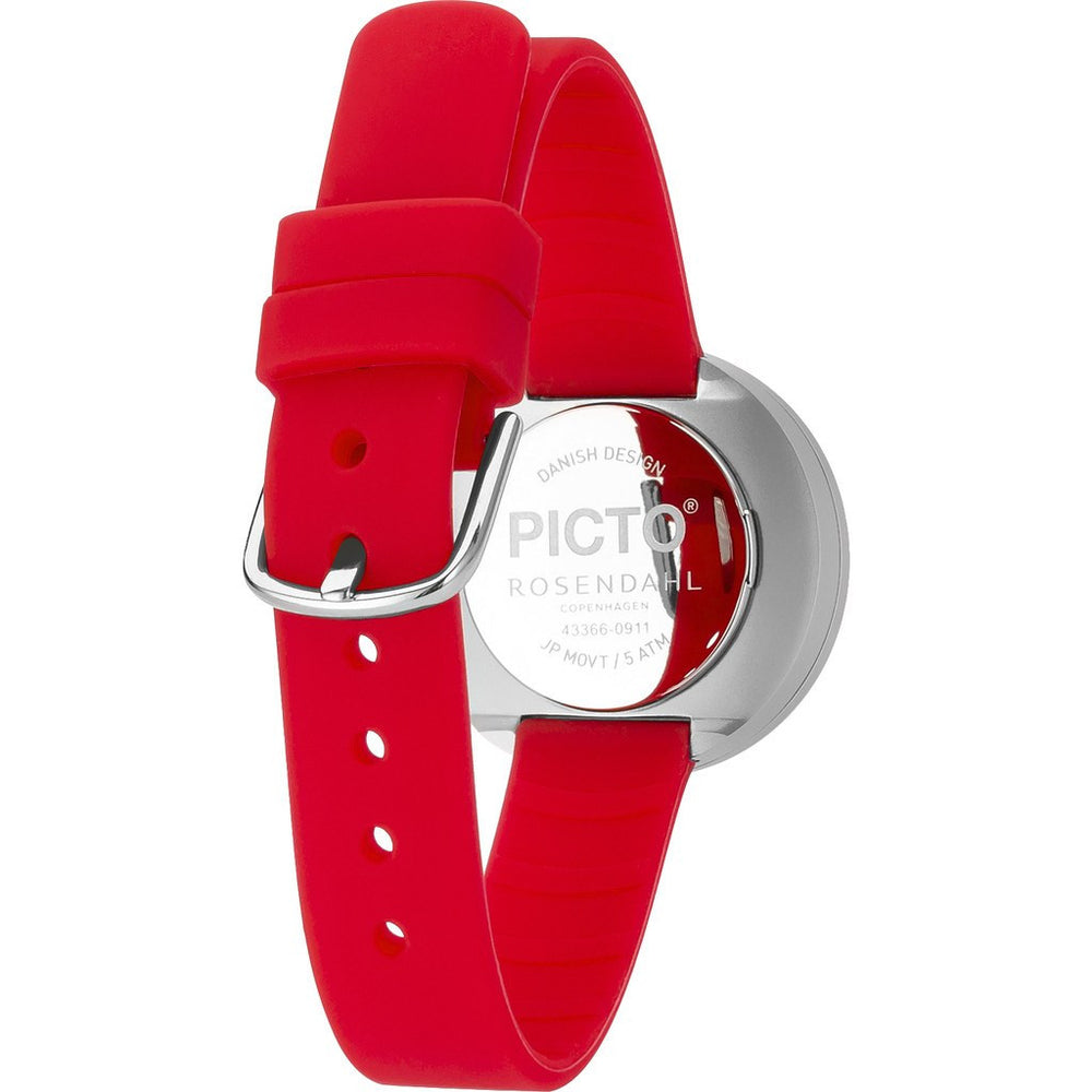 Rosendahl Picto 30mm Red Analog Watch Silver/Red Silicone RD-43366
