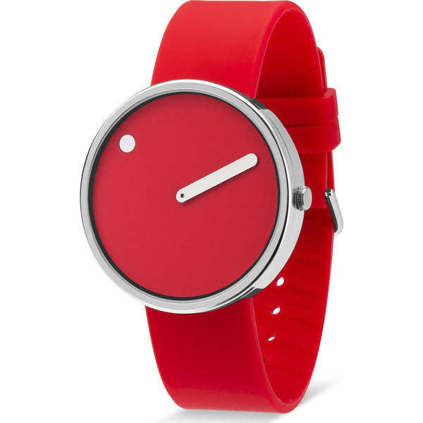 Rosendahl Picto 40mm Red Analog Watch | Silver/Red Silicone RD-43367