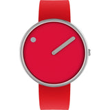 Rosendahl Picto 40mm Red Analog Watch | Silver/Red Silicone RD-43367
