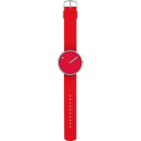 Rosendahl Picto 45mm Red Analog Watch | Silver/Red Silicone RD-43368