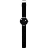 Rosendahl Picto 40mm Black Analog Watch | Silver/Black Silicone RD-43370