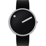 Rosendahl Picto 40mm Black Analog Watch | Silver/Black Silicone RD-43370