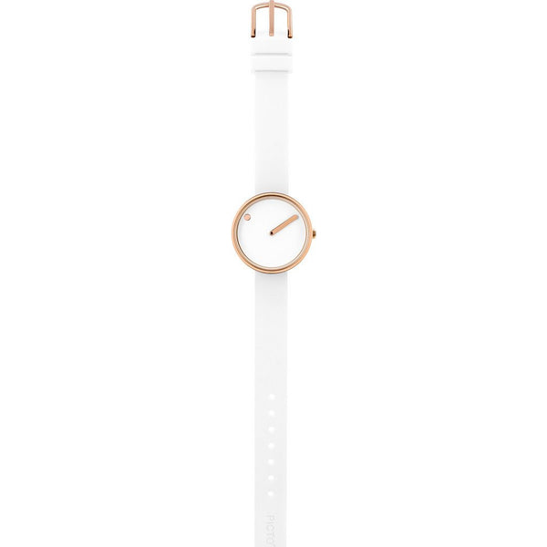 Rosendahl Picto 30mm White Analog Watch Rose Gold/White Silicone RD-43381