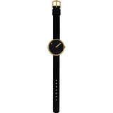 Picto 30mm Black Analog Watch | Gold/Black Silicone RD-43385