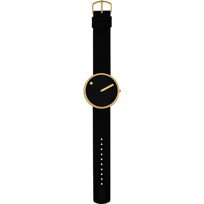 Rosendahl Picto 40mm Black Analog Watch Gold/Black Silicone RD