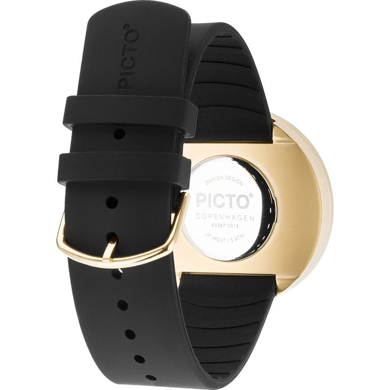 Rosendahl Picto 40mm Black Analog Watch Gold/Black Silicone RD