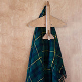 Faribault Pak-a-Robe Plaid Packable Wool Throw | Itasca Green 17276 50x60