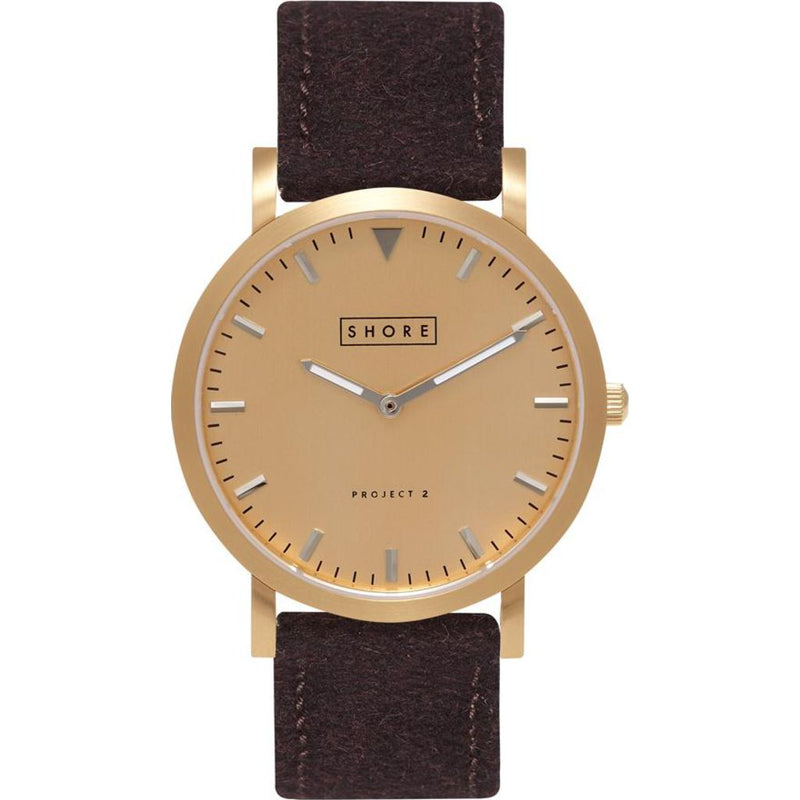 Shore Projects Abersoch Watch with Wool Strap | Chocolate W007S035G