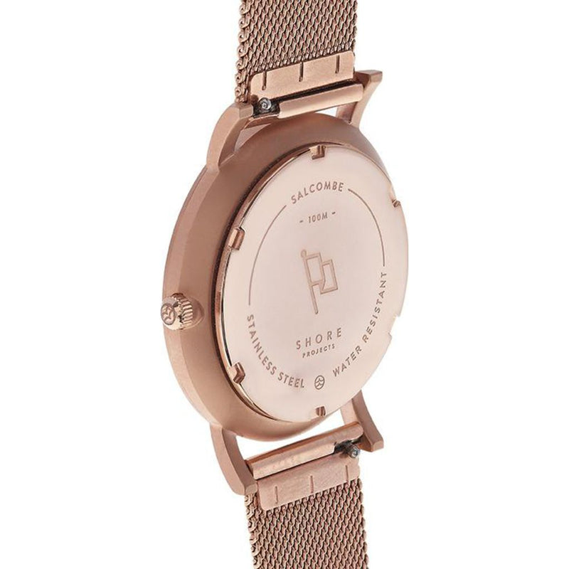 Shore Projects Salcombe Watch with Mesh Strap | Rose Gold W005S021R
