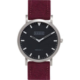 Shore Projects Whitstable Watch with Wool Strap | Burgundy W001S034S