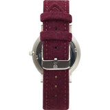 Shore Projects Whitstable Watch with Wool Strap | Burgundy W001S034S