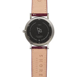 Shore Projects Whitstable Watch with Wool Strap | Burgundy W001S034S
