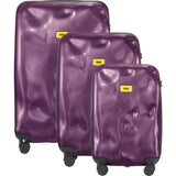 Crash Baggage Set of 3 Bright Trolley Suitcases | Purple Electric CB110-23