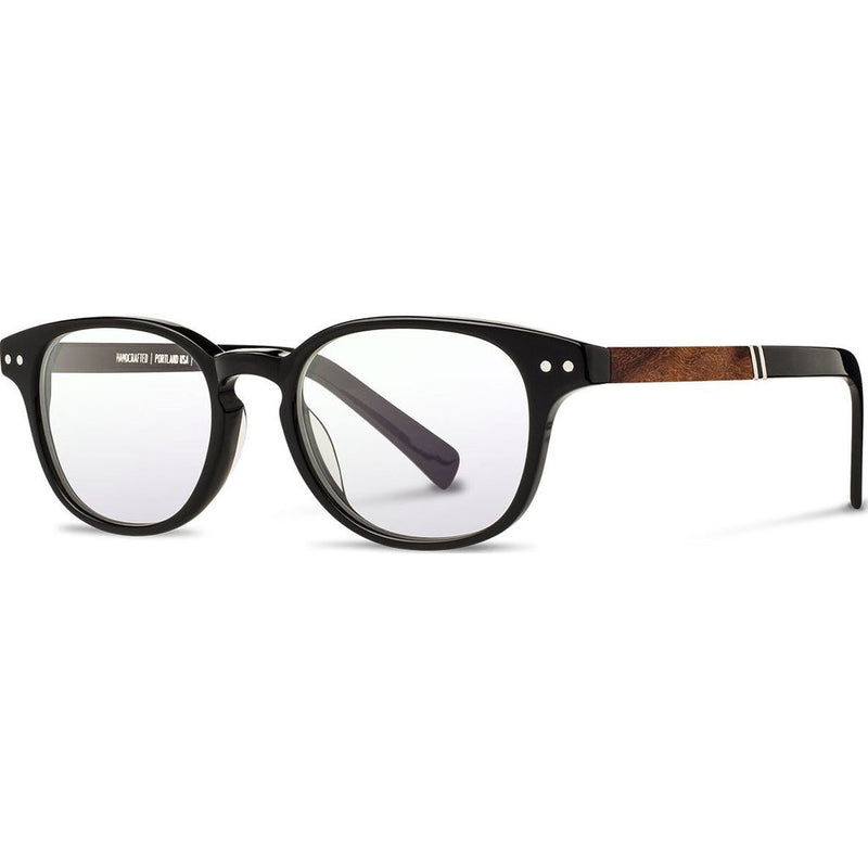 Shwood Rx Quimby Acetate Glasses | Black / Elm Burl WRXAQBEL