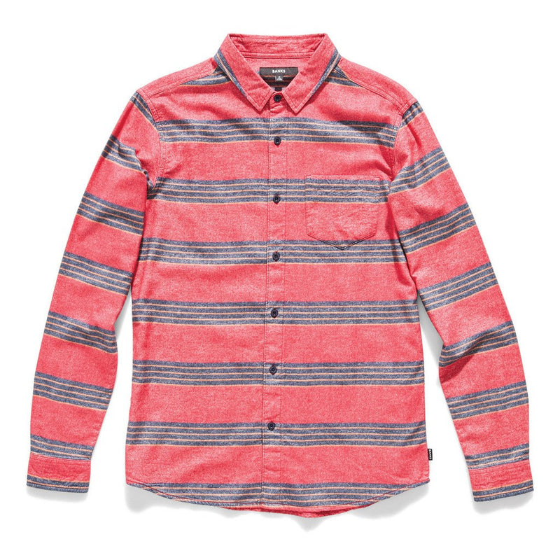 Banks Rails Flannel | Washed Red WLS0031