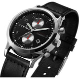 Triwa Raven Lansen Chrono Watch | Black Sewn Classic LCST114-SC010112