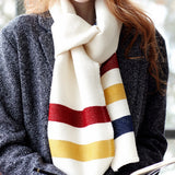 Faribault Revival Stripe Wool Scarf | Gray 1954 10x72