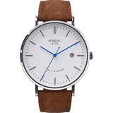 Rossling & Co. Classic Automatic 40 mm Watch | Brown Suede