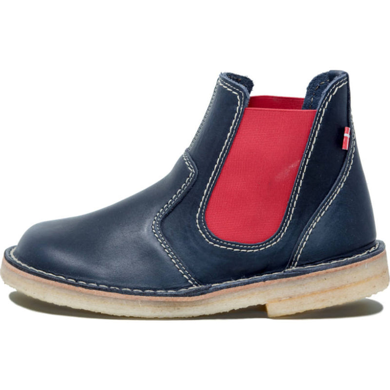 Duckfeet Roskilde Leather Boots in Blue/Red