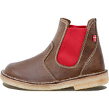 Duckfeet Roskilde Leather Boots in Cocoa/Red