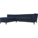 TOV Furniture Jess Textured Linen LAF Sectional | Navy- TOV-L4913