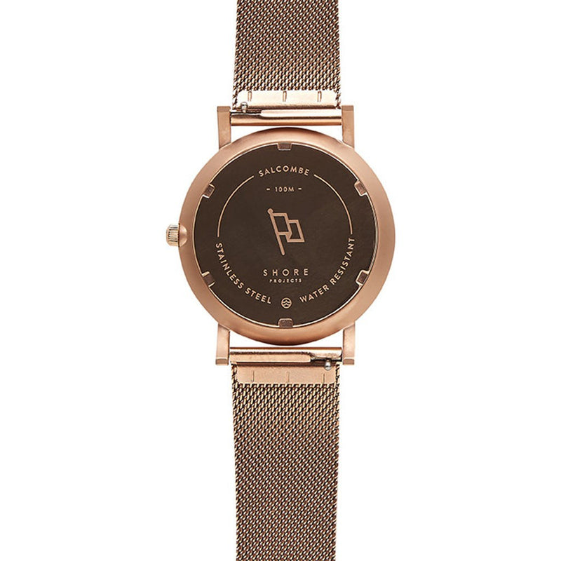 Shore Projects Salacombe Watch with Mesh Strap | Rose Gold S021R