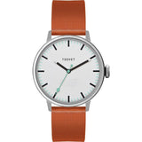Tsovet SVT-SC38 Steel & White Watch | Tan Leather SC111513-40