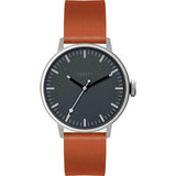 Tsovet SVT-SC38 Silver & Gunmetal Watch | Brown Leather SC111813-45
