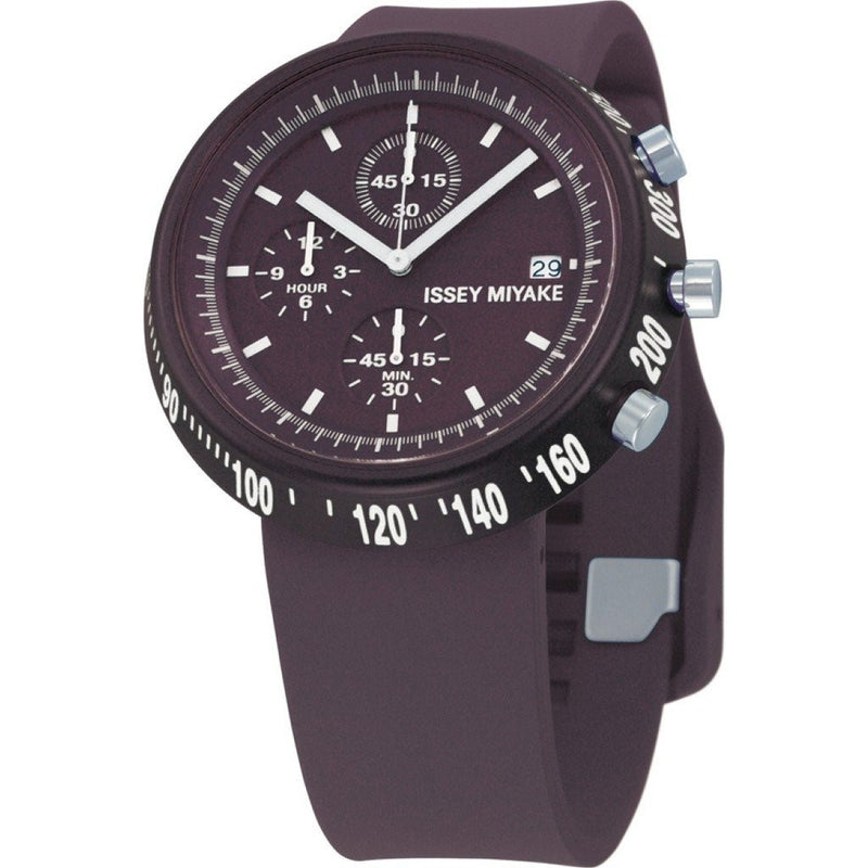 Issey Miyake Trapezoid Al Maroon Watch | Polyurethane