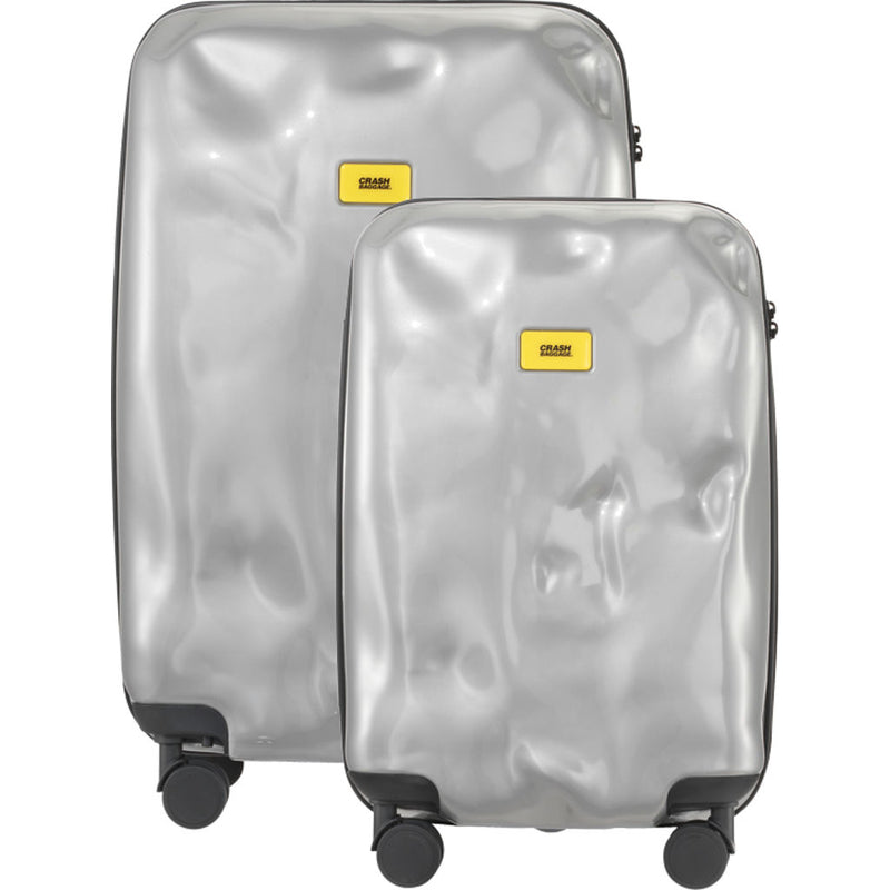 Crash Baggage Bright Set of 3 Trolley Suitcases | Silver Medal CB110-21