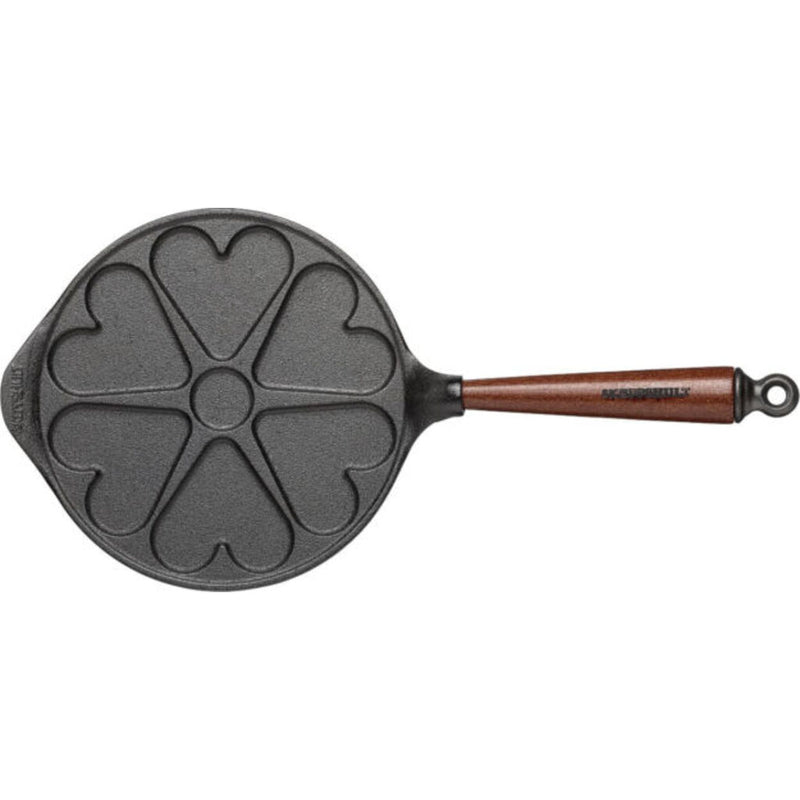 Skeppshult Traditional Beech Heart Pancake Iron | 8.7