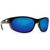 Costa Howler Shiny Black Sunglasses | Blue Mirror 580G