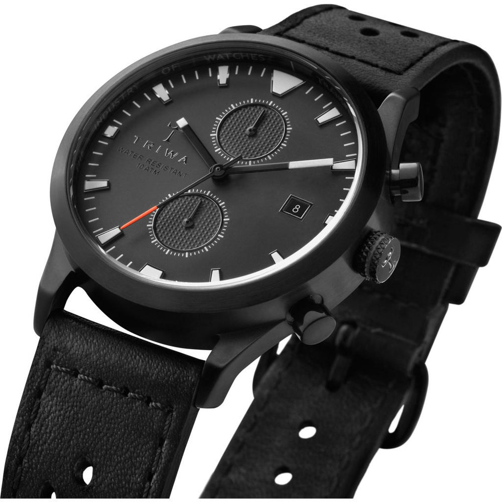 Triwa Sort of Black Glow Chrono Watch Black Racing Classic LCST112