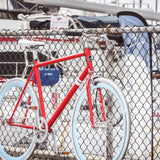 Sole Bicycles OFW Fixed Single Speed Bike | Candy Apple Red Frame/Baby Blue Rims Sole 035-59
