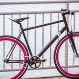 Sole Bicycles Fiance Fixed Single Speed Bike | Matte Black Frame/Pink Rims Sole 031-52