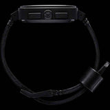 Minus-8 Square Black/Black Chronograph Watch | Leather