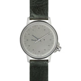 Miansai M12 Swiss Stainless Steel Silver Watch | Vintage Gray Leather 106-0002-007