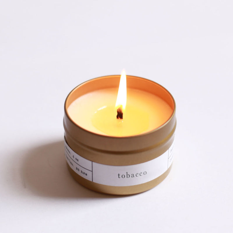 Brooklyn Candle Studio Gold Travel Candle | Tobacco TR017