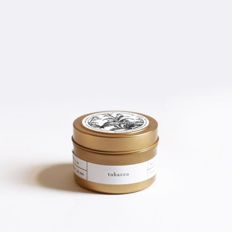Brooklyn Candle Studio Gold Travel Candle | Tobacco TR018