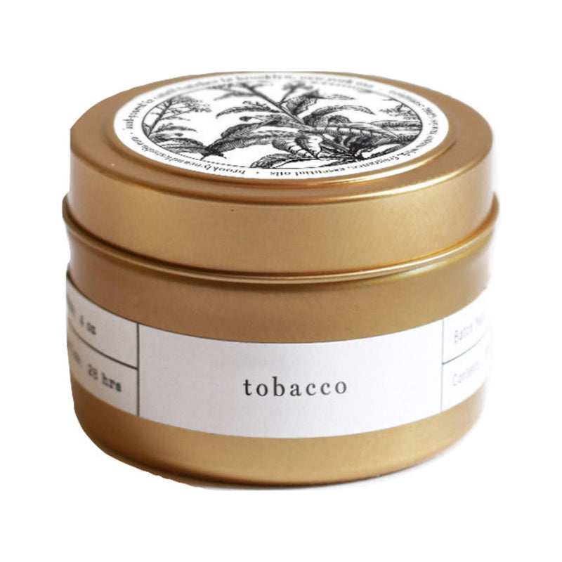Brooklyn Candle Studio Gold Travel Candle | Tobacco TR019