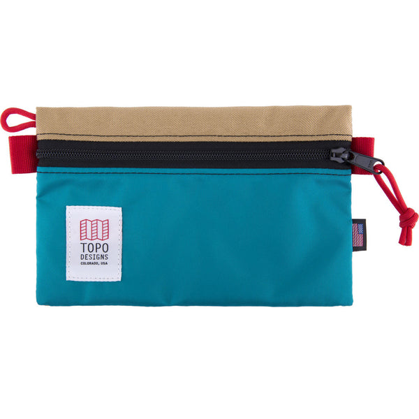 Topo Designs Small Accessory Bag | Khaki/Turquoise